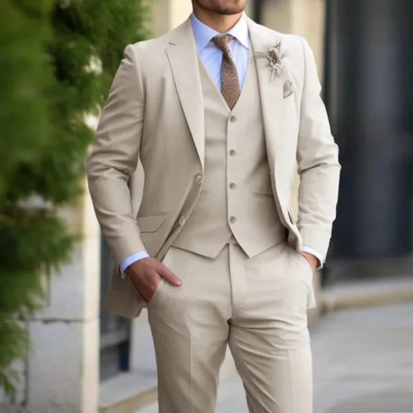 Costume 3 Pièces Beige
