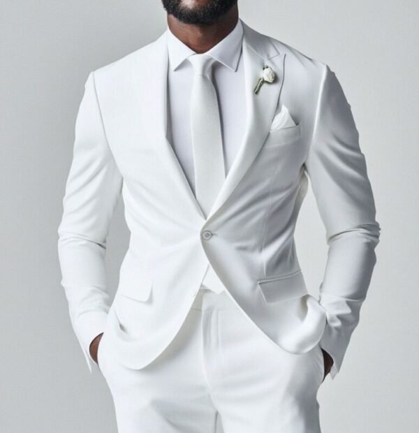 Costume Droit Blanc