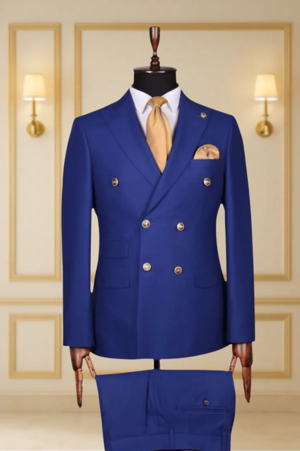 Costume Croisé Bleu Marine