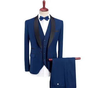 costume-homme-3-pieces-ceremonie-et-mariage-col-ch Costume 3 Pièces Bleu Marine